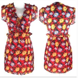 NWT Fifth Label Unite Ruffled Floral Mini Dress